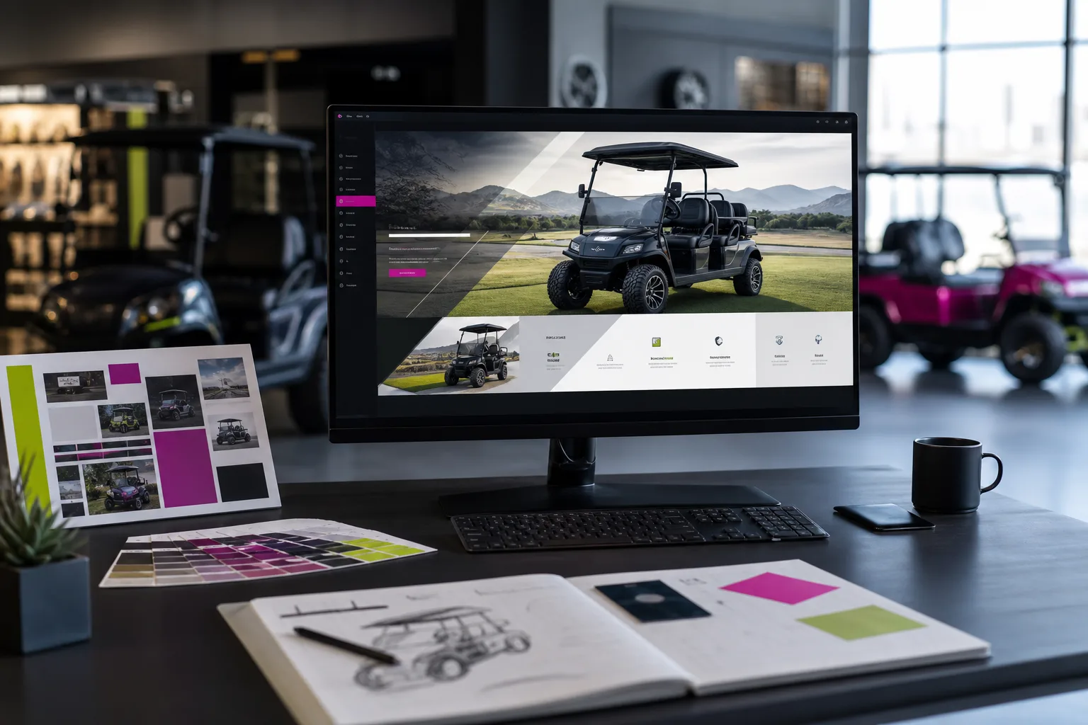 NK Digital brand studio visual — platform build